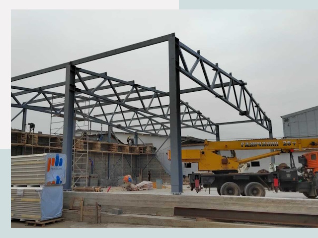 Строительство цехов в Ломоносове