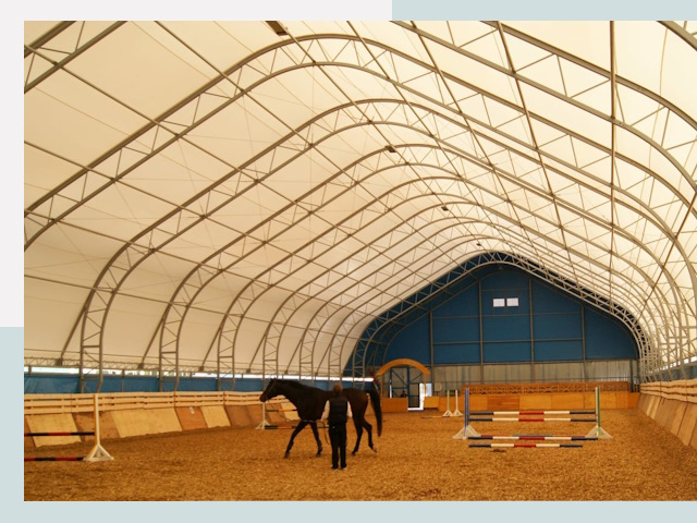 Строительство конных манежей в Ломоносове