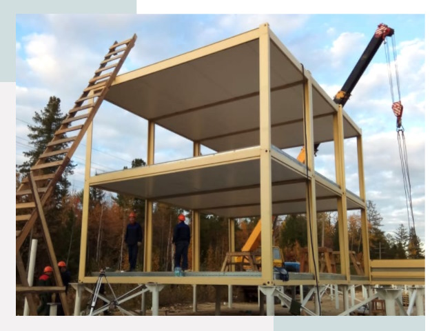 Строительство модульных здания Ломоносов