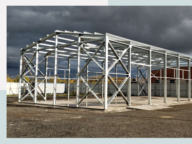 Двускатные ангары в Ломоносов от 615 руб. за квадрат