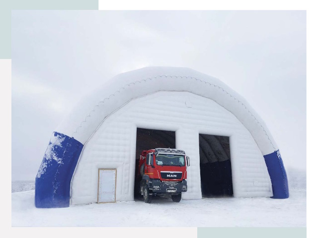 Мобильные ангары в Ломоносове