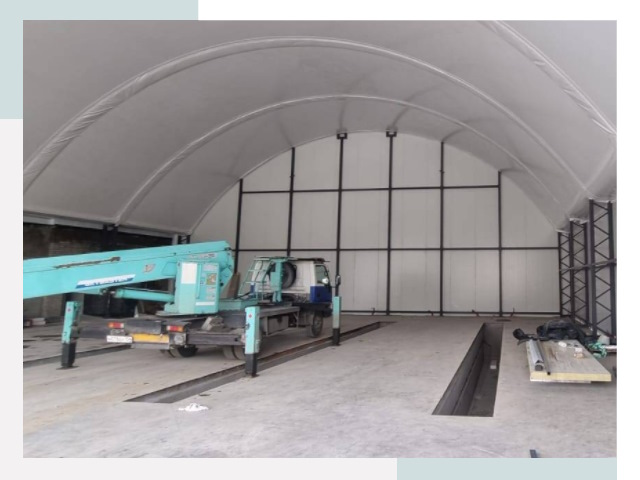 Внутреннее оснащение ангаров в Ломоносове